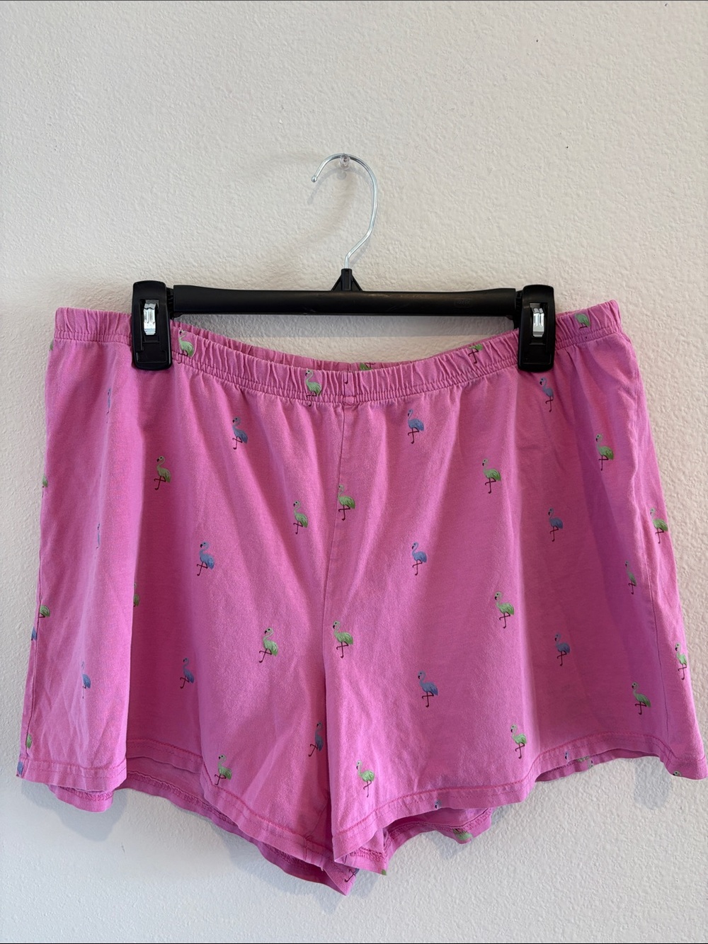 Pink flamingo shorts 100% Cotton